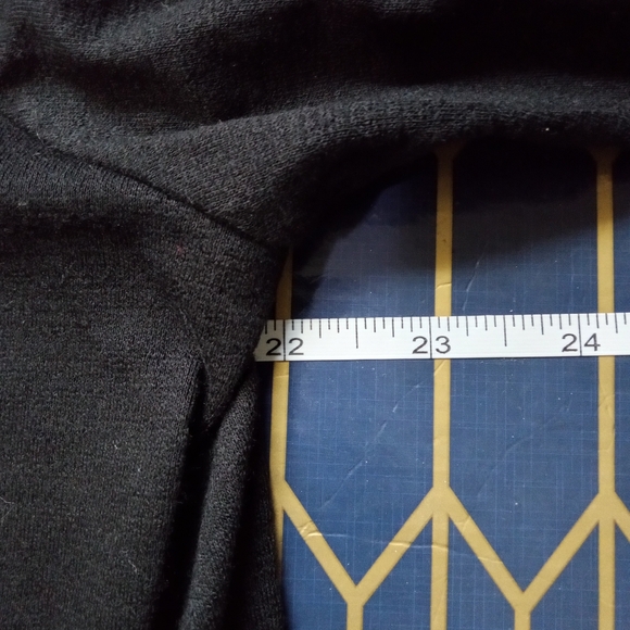 LC Lauren Conrad Shirt XXL Black Lace Bottom Trim and Ties in Back Casual Basic - Picture 9 of 12